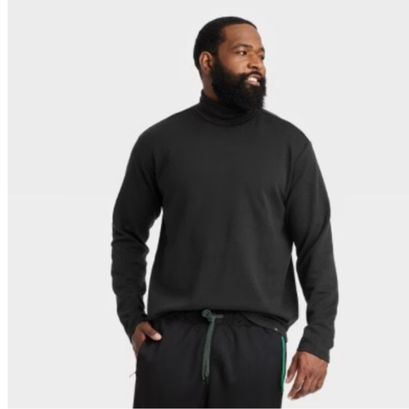 Houston White x Target Black Turtleneck T-Shirt - Picture 1 of 4